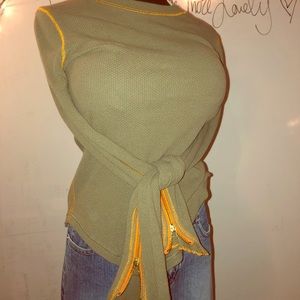 DESIGNER CABLE ZIP SLEEVE STITCHED LONG SLEEVE🥑🍃